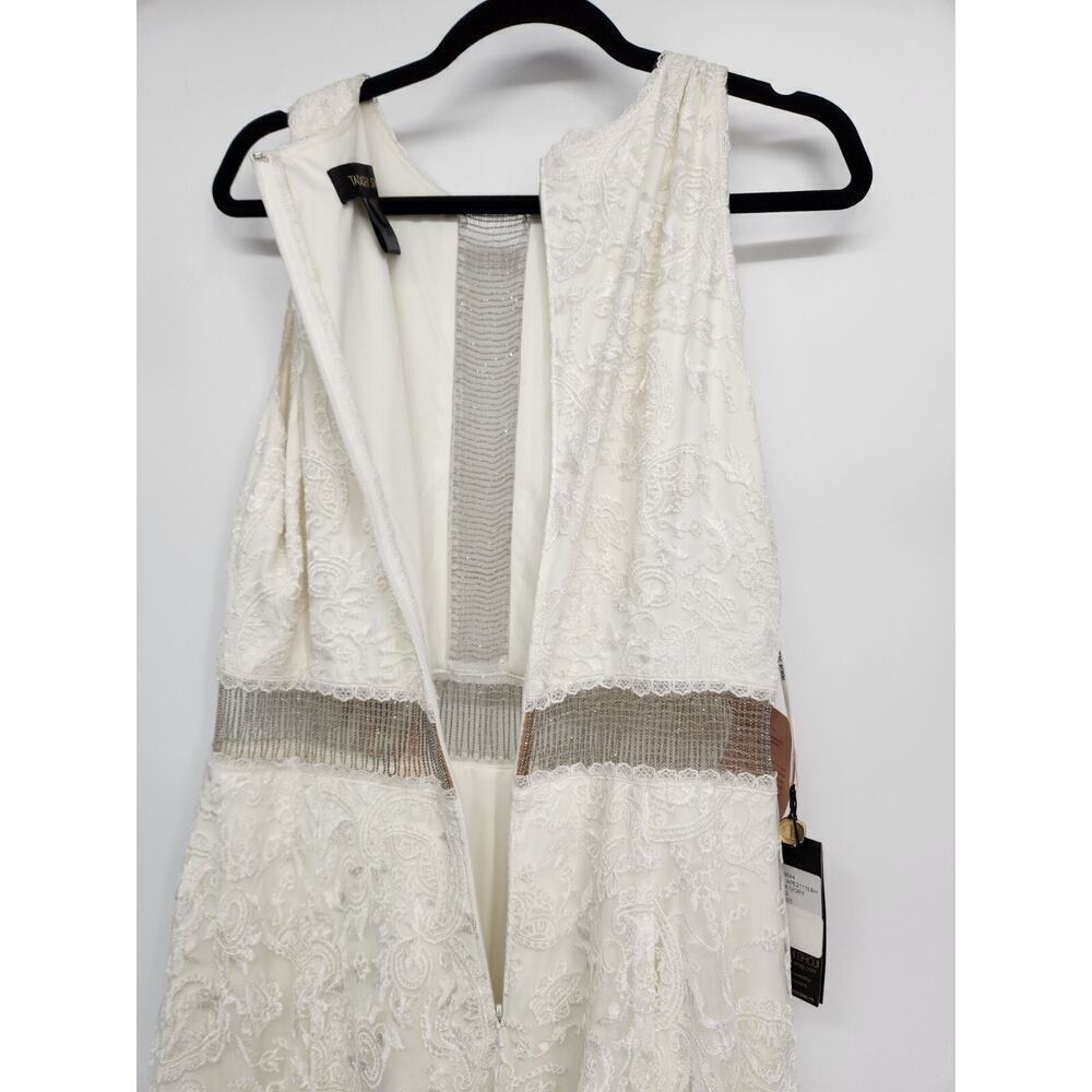 NWT Tadashi Shoji Deep Lagoon Lace Chain Mesh Gown Size 12 Ivory #2A503 - Picture 5 of 12